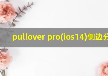 pullover pro(ios14)侧边分屏